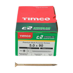 Timco Yellow C2 Strong-Fix Double Countersunk PZ2 Screws - 5 x 90mm ( 100 Box )