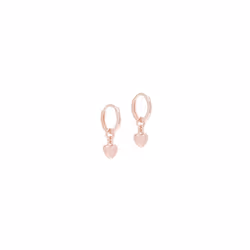 Ted Baker Harrye Tiny Heart Huggie Earring (Rose Gold Tone)