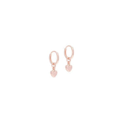 Ted Baker Harrye Tiny Heart Huggie Earring (Rose Gold Tone)