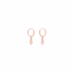 Ted Baker Harrye Tiny Heart Huggie Earring (Rose Gold Tone)