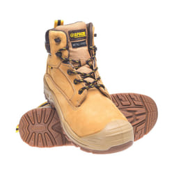 Apache Safety Boots Beige Metal Free Leather Waterproof Oil-Repellent Sole UK 9