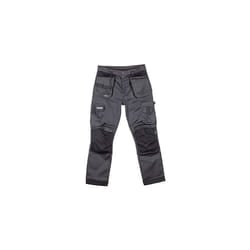 Apache Workwear ATS 3D Stretch Fit Tapered Leg Holster Pocket Work Wear Trousers, 30 Long, Grey/Black