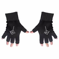Ghost Gloves Band Logo Cross dance macabre New Official Fingerless Black