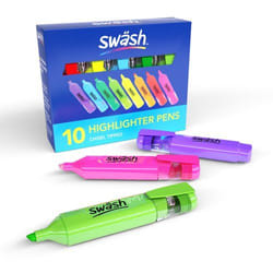 Classmaster Swash Premium Highlighters Assorted Colours (Pack 10) - HL