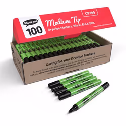 Show-me SHWME MED PNT SLIM DWPE MKR BK PK100