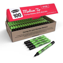 Show-me SHWME MED PNT SLIM DWPE MKR BK PK100