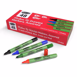 Show-me SHOW-ME DRYWIPE MARKERS MED AST PK48