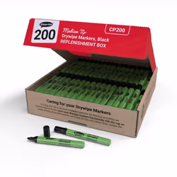 Show-me SHOW-ME DRYWIPE PEN MEDIUM BLK PK200