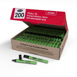 Show-me SHOW-ME DRYWIPE PEN MEDIUM BLK PK200