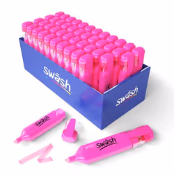 SWASH Premium Highlighters Pink (Pack 48) - HLP48PK