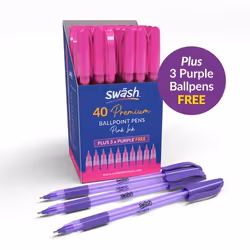 SWASH BALLPOINT W/RUBBER GRIP PK43
