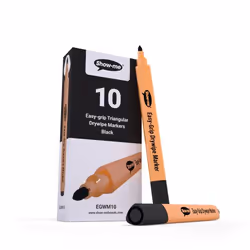 Show-me WHITEBOARD PEN TRI BLK PK10