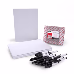 Show-me Basics Whiteboard Set A4 Plain with Drywipe Markers and Cleani