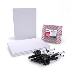 Show-me Basics Whiteboard Set A4 Plain with Drywipe Markers and Cleani
