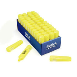 SWASH Premium Highlighters Yellow (Pack 48) - HLP48YW