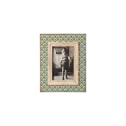 Sass & Belle Stamp Photo Frame, Aqua/Pink