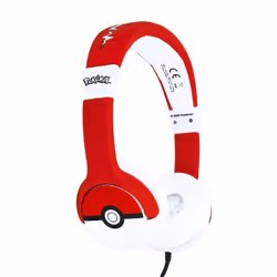 OTL Technologies Pokémon Pokéball, Wired, Music, 20 - 20000 Hz, 90 g, Headphones, Black, Red, White