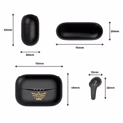 OTL Technologies Nintendo Legend of Zelda Headphones Wireless In-ear Calls/Music Bluetooth Black - Additional view 7
