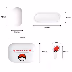 OTL Technologies Pokémon Poké ball Headphones Wireless In-ear Calls/Music Bluetooth White - Additional view 7