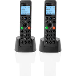 Motorola DOT202 Twin DECT telephone Caller ID Black