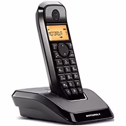 Motorola S1201, DECT telephone, Wireless handset, Speakerphone, 50 entries, Caller ID, Black