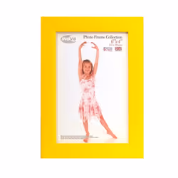 Inov8 British Made Traditional Picture/Photo Frame, Canary Yellow, 6x4 Inch