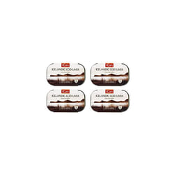 4x Cod Liver in Natural Oil | Tinned | 115g with Oil | 100% Natural From Wild Sustainable Icelandic Cod