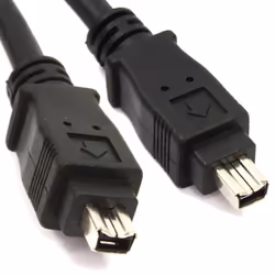 kenable 000079, FireWire 400 (IEEE 1394/IEEE 1394a), 4-p, 4-p, Black, Female/Female, 400 Mbit/s