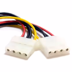 kenable 2 Way 4 pin PSU Power Splitter Cable LP4 Molex 1 to 2 Lead 15cm