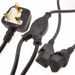 kenable 000157, 2 m, Power plug type G, 2 x C13 coupler