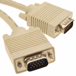kenable SVGA Cable HD15 Male to Male PC to Monitor Lead 20m Beige