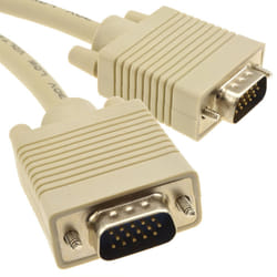 kenable SVGA Cable HD15 Male to Male PC to Monitor Lead 20m Beige