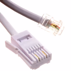 kenable 000205, 10 m, BT, RJ11, White, Male, Male