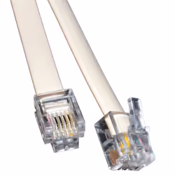 kenable ADSL Broadband Modem Cable RJ11 to RJ11 WHITE 15m