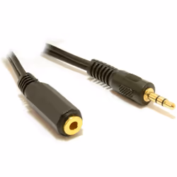 kenable 3.5mm Stereo Jack to Socket Headphone Extension GOLD Cable  5m