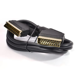 kenable Scart Cable 21 pins connected Black Lead Gold Connectors 1.5m