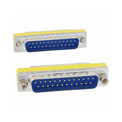 kenable 000394 cable gender changer 25 pin Blue, Metallic, Yellow