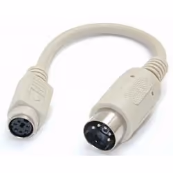 kenable 000400, 0.15 m, 5-p Mini-DIN, 6-p Mini-DIN, Male, Female, White