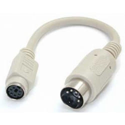 kenable 000400 PS/2 cable 0.15 m 5-p Mini-DIN 6-p Mini-DIN White