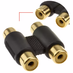 kenable 000402 cable gender changer 2x RCA Black