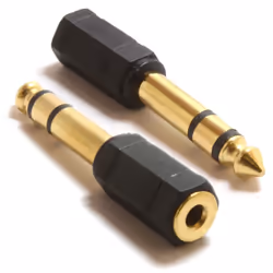 kenable 3.5mm 3.5 mm Stereo Socket to 6.35mm Jack Converter Adapter GOLD