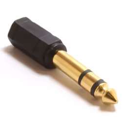 kenable 3.5mm  3.5 mm  Stereo Socket to 6.35mm Jack Converter Adapter GOLD