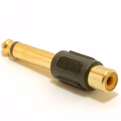 kenable 000427 cable gender changer 6.35mm RCA Black