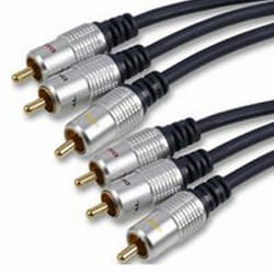 kenable 000597 composite video cable 1 m 3 x RCA Blue