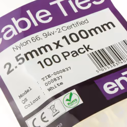 kenable 000837 cable tie Nylon White 100 pc(s)