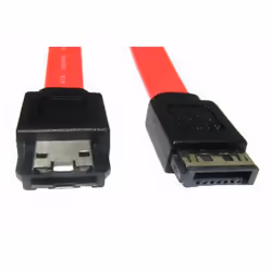 kenable 000909, 2 m, eSATA, SATA 7-pin, Male/Male, Red, Straight