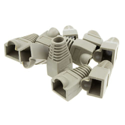 kenable RJ45 Boots For Networking Cables 6mm Entry   Grey [10 Pack]