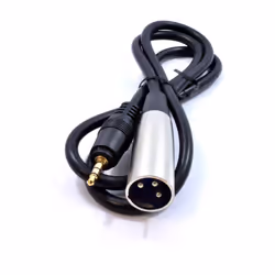 kenable 3.5mm Stereo Jack  PC Laptop  to XLR Male  Mixer Speaker  2m
