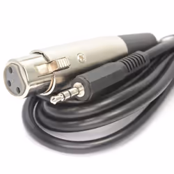 kenable 001271 audio cable 2 m 3.5mm XLR Black
