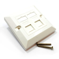 kenable RJ45 Face Plate Wall Sockets Cat6 Double 2 Port with Keystones Jacks